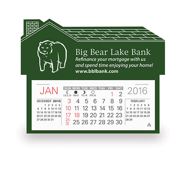 Promotional New Products - Simple Stick Calendar - House