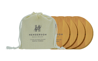 Round Bamboo Coaster Kit